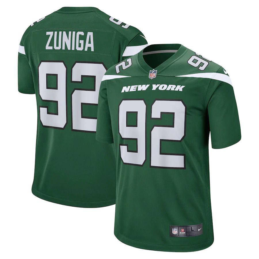 Men New York Jets 92 Jabari Zuniga Nike Gotham Green Game NFL Jersey